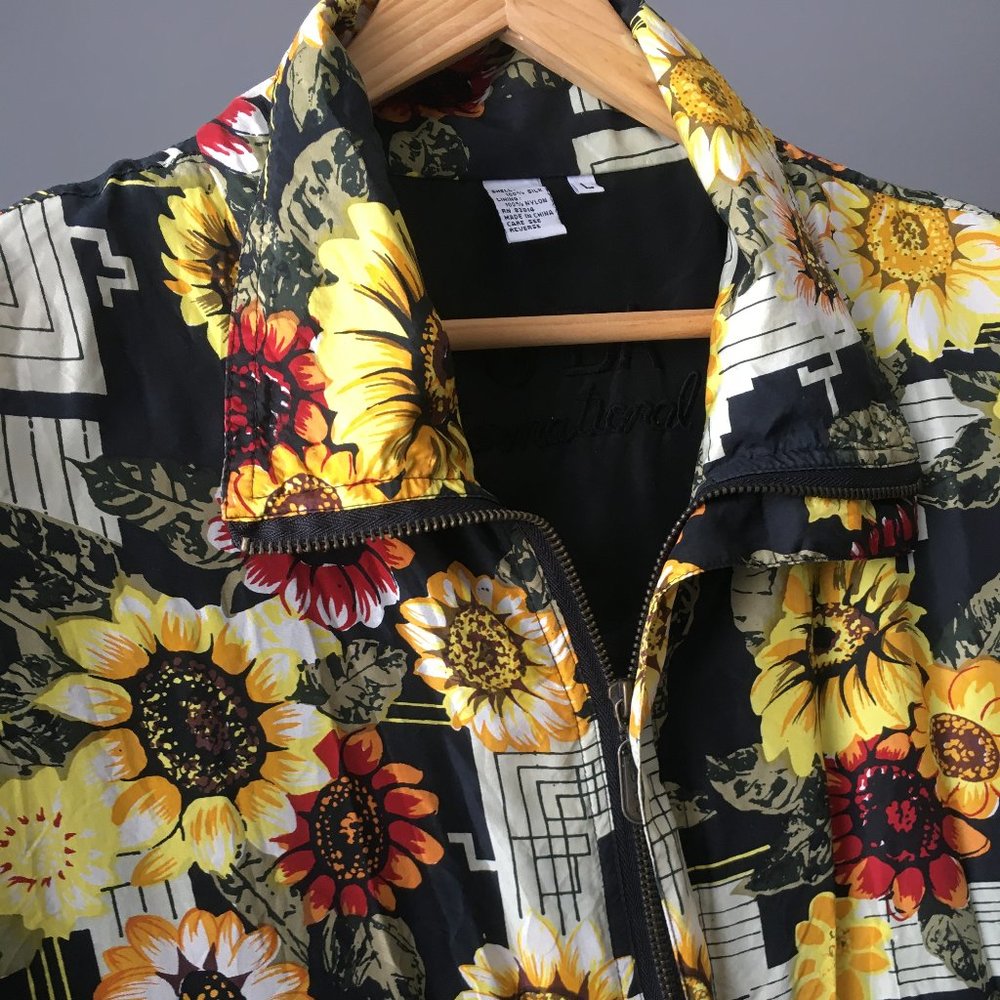 FUDA International Floral Silk Bomber Jacket - Picture 4 of 7
